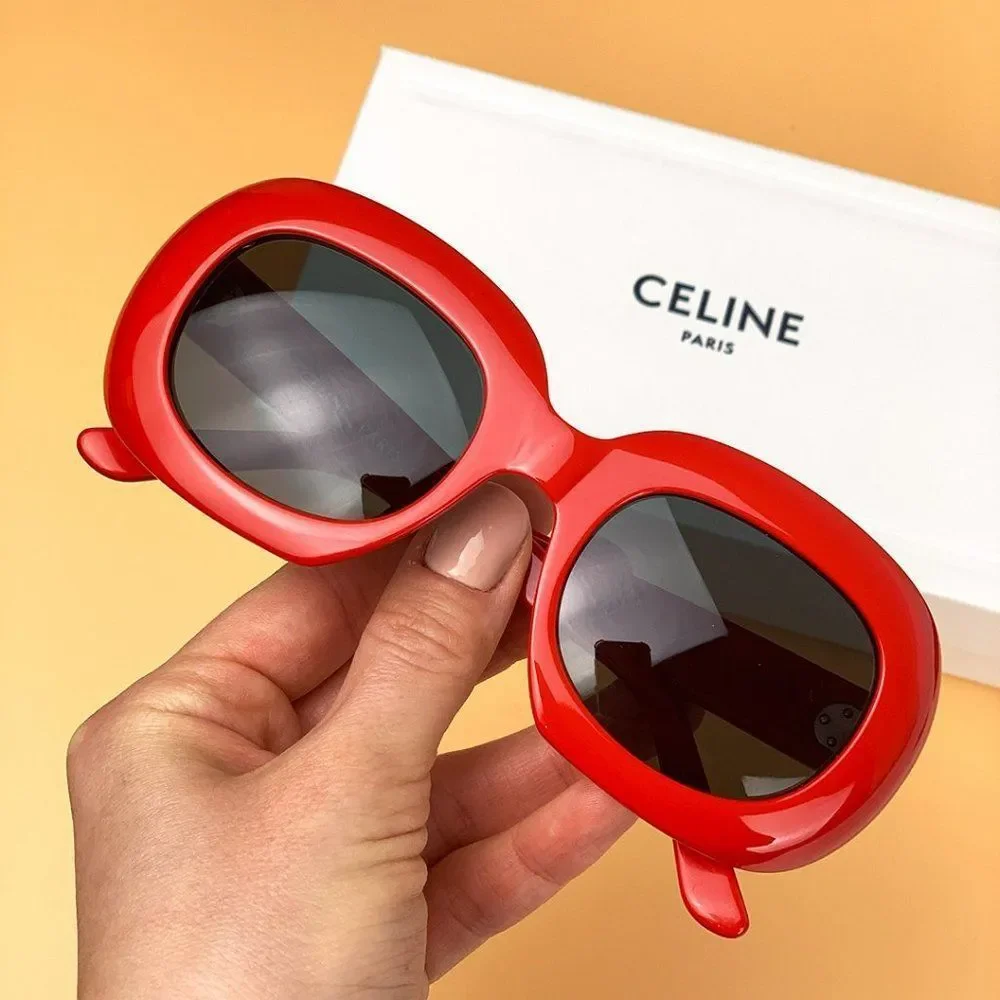 Celine CL40070Iâ66N BRAND NEW Sunglasses Square Red Grey Women - Picture 3 of 9